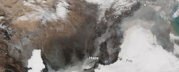This image shot from space shows the full extent of China's pollution problem