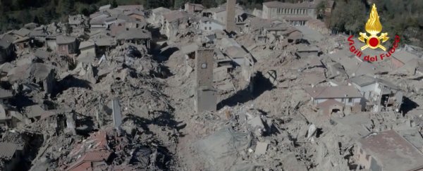 Italy's latest earthquake cracked a mountain and flattened a town