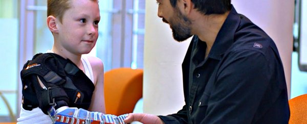WATCH: This 3D-printed arm costs just $300, and kids really, really love it