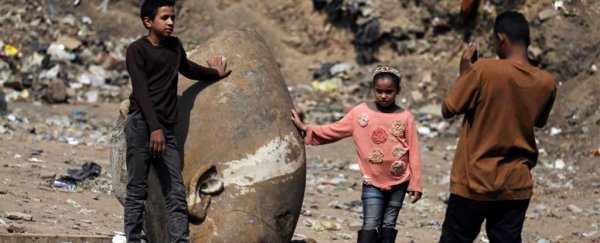 Colossal statue of Egypt's 'King of Kings' has been found in the middle of Cairo