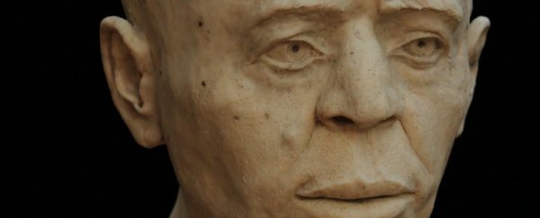 This is the reconstructed face of a 9,500-year-old Neolithic man
