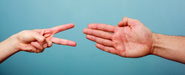 Here's why you're so terrible at rock-paper-scissors