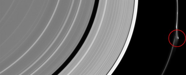 A mysterious object just made a dent in one of Saturn's rings