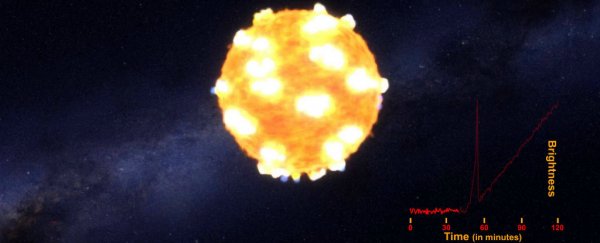 Scientists have seen the shockwave from a star's collapsing core for the first time