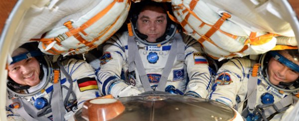 This is what the ride home from the International Space Station looks like
