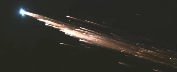 Watch a 2,300 kg piece of space junk collide with Earth