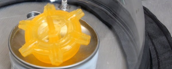 WATCH: A spinning top just won't quit inside a vacuum chamber