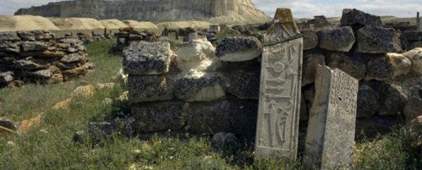 A mysterious 1,500-year-old stone monument has been unearthed in Kazakhstan
