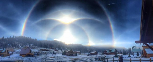 This crazy alien horizon is actually a real sunrise on Earth