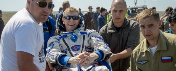 Tim Peake says he's got the "world's worst hangover" after 6 months in space
