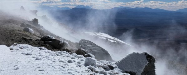 Scientists have found a strange lake hidden beneath this volcano