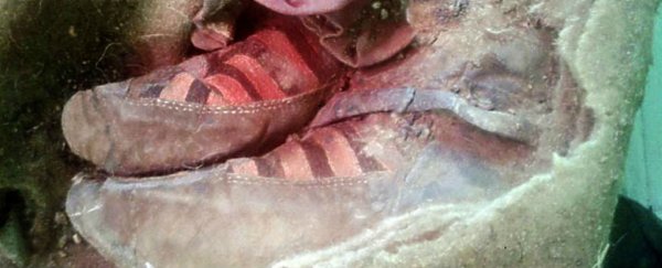 People are saying these 1,500-year-old 'Adidas sneakers' are proof of time travel