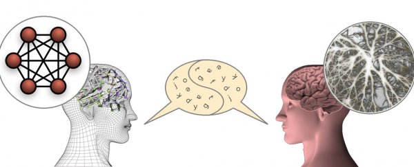 Artificial neurons learn human language by communicating with scientists
