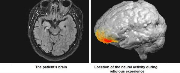 Neuroscientists have recorded the brain activity of a man at the exact moment he 'saw God'