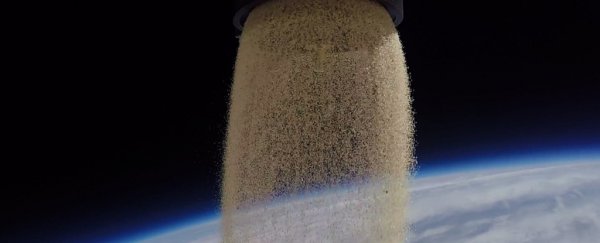 No, this company isn't really scattering your loved one's ashes in space