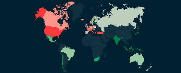 This map shows which countries consume the most calories every day