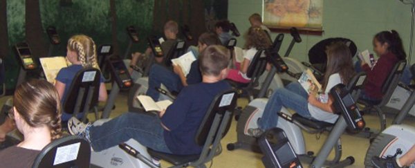 School replaces all of its desks with exercise bikes