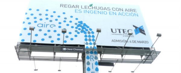 WATCH: This billboard in Peru sucks water out of the air to grow vegetables