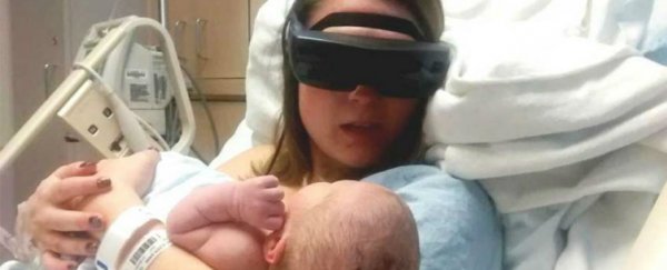 WATCH: Blind mother uses new eSight glasses to see her baby for the first time