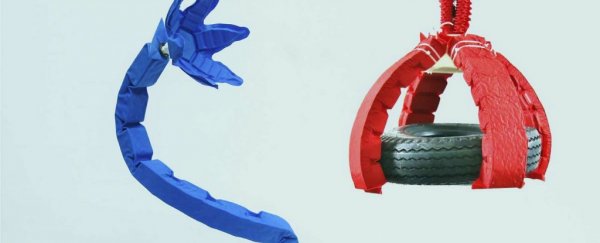 These 'soft robots' with origami muscles can lift 1,000 times their own weight