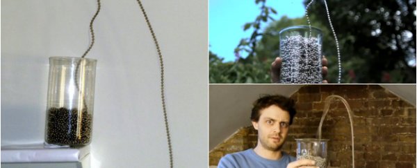WATCH: What makes this metal chain spray up like a magic fountain?