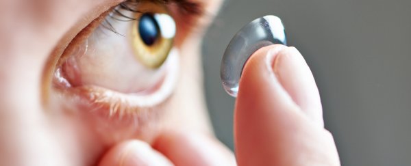 Doctors have found 27 contact lenses lost in a woman's eye