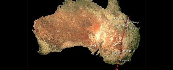 World's longest continental volcanic chain has been discovered in Australia