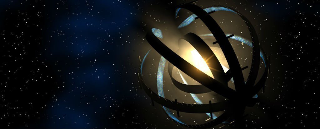 Illustration d’une sphère de Dyson construite autour d’une étoile © capnhack.com 