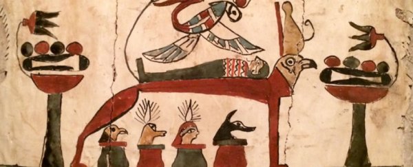 The ancient Egyptian artist who decorated this coffin was a dud