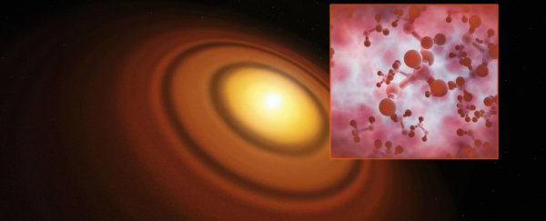 Scientists just discovered methyl alcohol in a nearby planet-forming disc