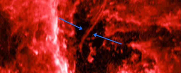 A mysterious filament is stretching towards our galaxy's supermassive black hole