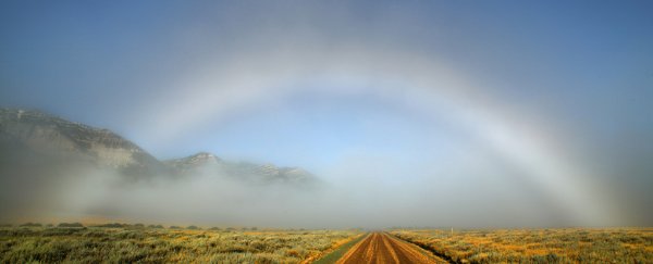 This stunning 'white rainbow' is an illusion created by fog and water