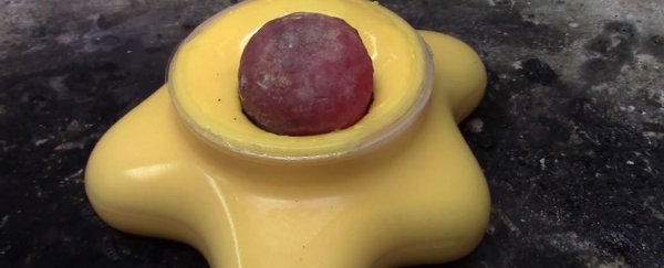 WATCH: Gak survives a red-hot ball of nickel