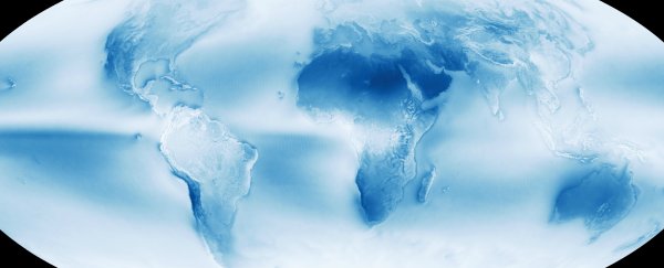 This beautiful map shows the cloudiest places on Earth