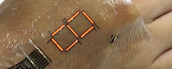 This ultra-thin 'electronic skin' turns your body into an LED screen
