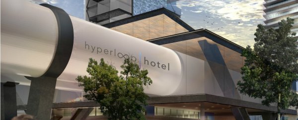 This $130 million 'Hyperloop Hotel' would let you travel between cities in luxury rooms