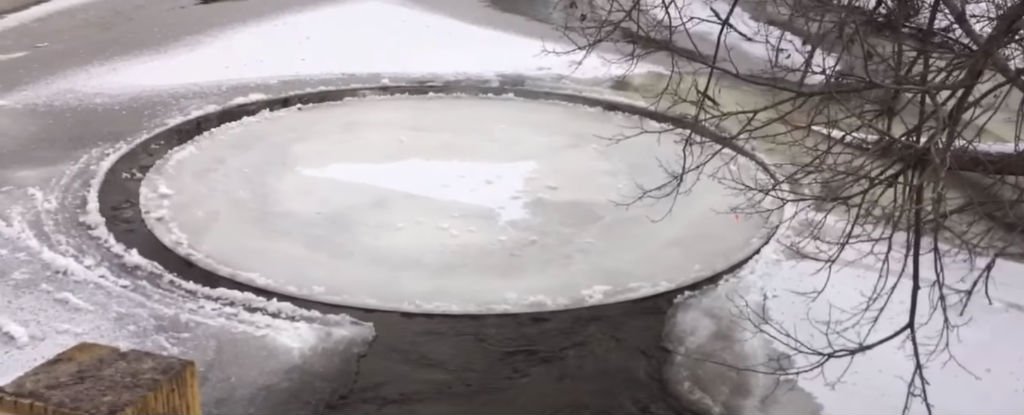 WATCH: This Crazy Spinning Ice Disc Just Appeared in a Michigan