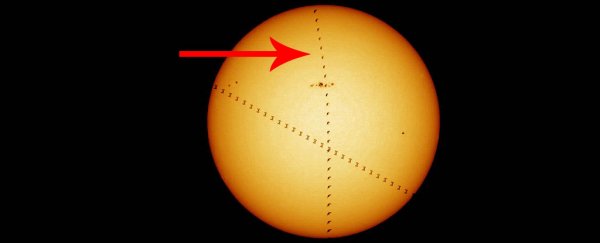 You must see this epic photobomb captured as the ISS was transiting the Sun