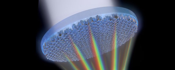 A revolutionary new type of lens focuses all the colours of the rainbow into a single point