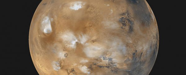 A mysterious cloud over Mars has been linked to a massive solar outburst