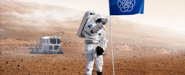This could be the official flag of Earth that we'll plant on Mars
