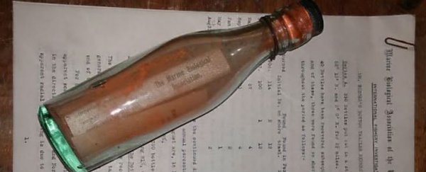 The world's oldest message in a bottle spent 108 years at sea for a critical science experiment