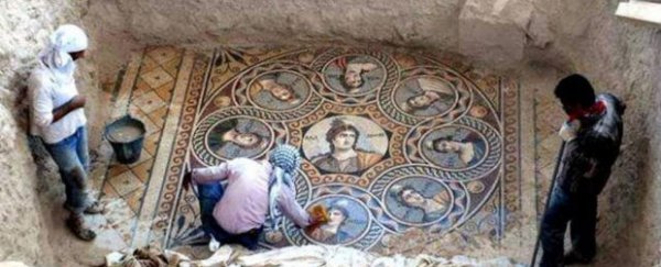 Three stunning ancient Greek mosaics unearthed on the Syrian border
