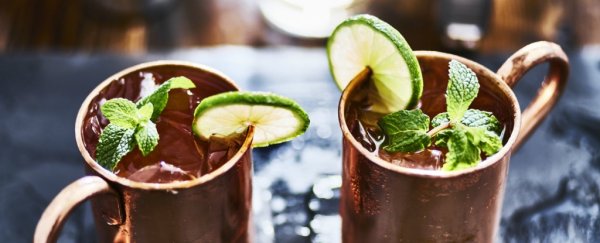 Here's how many moscow mules you'd need to drink to be poisoned by those copper cups