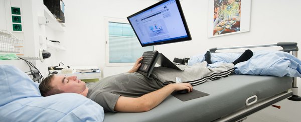 NASA is putting 12 volunteers in downwards angled beds for a whole month