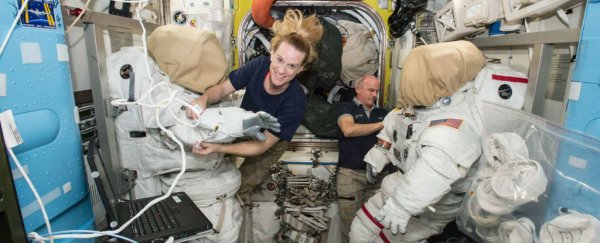 NASA astronauts are installing a new dock on the ISS for visitor access