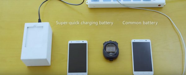 This new battery charges 10 times faster than the one in your smartphone