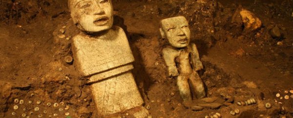 Archaeologists uncover thousands of ritual objects in an ancient pre-Aztec tomb