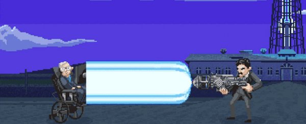 This retro fighting game lets you duke it out as your favourite scientists