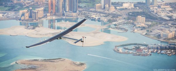 This solar plane will circumnavigate the globe, starting from tomorrow